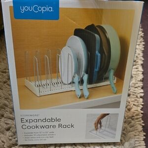 Youcopia Expandable Cookware Storage Rack - White